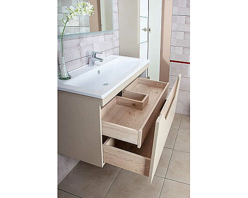 Приобрести Тумба под раковину Бриклаер Брайтон 100 4627125415777 подвесная Глиняный Серый в магазине сантехники Santeh-Crystal.ru