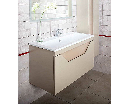 Приобрести Тумба под раковину Бриклаер Брайтон 100 4627125415777 подвесная Глиняный Серый в магазине сантехники Santeh-Crystal.ru