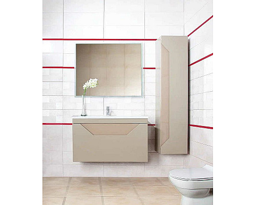 Приобрести Тумба под раковину Бриклаер Брайтон 100 4627125415777 подвесная Глиняный Серый в магазине сантехники Santeh-Crystal.ru