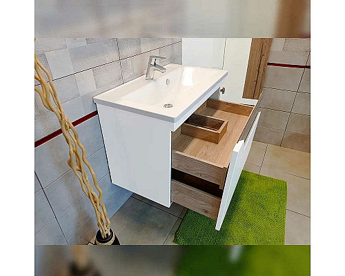 Santeh-Crystal.ru: Тумба под раковину Бриклаер Брайтон 80 4627125415821 подвесная Белая матовая Дуб Кера Заказать Тумба под раковину Бриклаер Брайтон 80 4627125415821 подвесная Белая матовая Дуб Кера в магазине сантехники Santeh-Crystal.ru