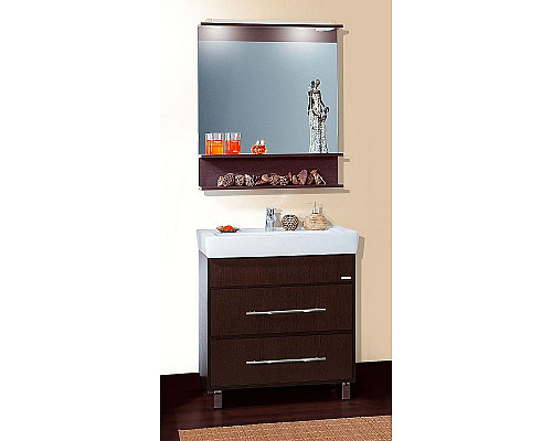 Приобрести Зеркало Бриклаер Чили 80 4627125415067 с подсветкой Венге в магазине сантехники Santeh-Crystal.ru