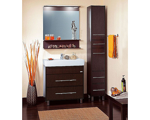 Приобрести Зеркало Бриклаер Чили 80 4627125415067 с подсветкой Венге в магазине сантехники Santeh-Crystal.ru