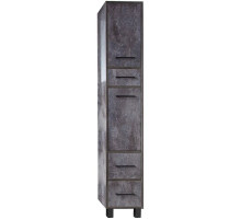 Шкаф пенал Бриклаер Чили 35 4627125415197 с бельевой корзиной Цемент