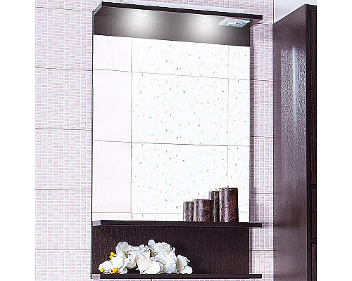 Заказать Зеркало Бриклаер Чили 55 4627125415043 с подсветкой Венге в магазине сантехники Santeh-Crystal.ru
