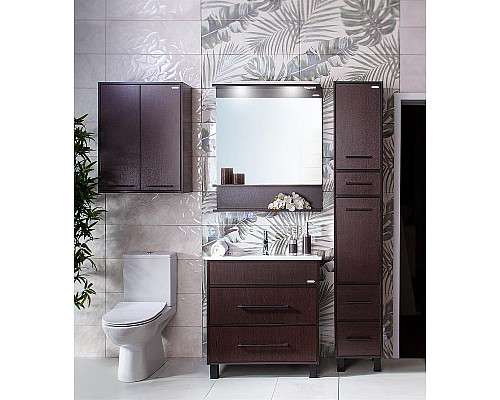 Купить Тумба под раковину Бриклаер Чили 80 4627125415111 Венге в магазине сантехники Santeh-Crystal.ru