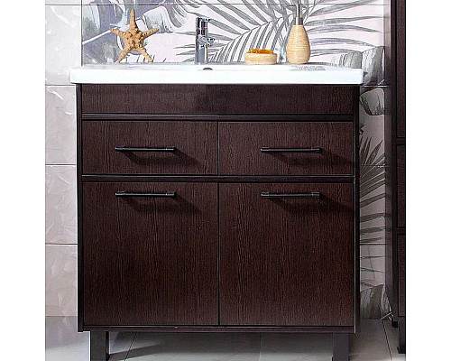 Приобрести Тумба под раковину Бриклаер Чили 90 4627125415128 Венге в магазине сантехники Santeh-Crystal.ru