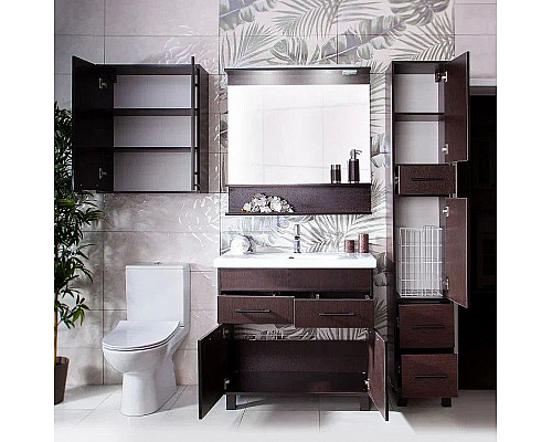 Приобрести Тумба под раковину Бриклаер Чили 90 4627125415128 Венге в магазине сантехники Santeh-Crystal.ru