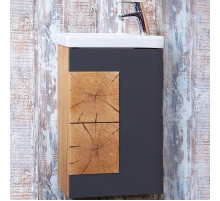 Тумба под раковину Бриклаер Форест 40 4627125414633 подвесная Дуб золотой Антрацит