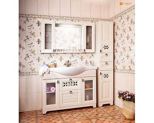 Заказать Тумба под раковину Бриклаер Кантри 120 4627125413674 Бежевый дуб прованс в магазине сантехники Santeh-Crystal.ru