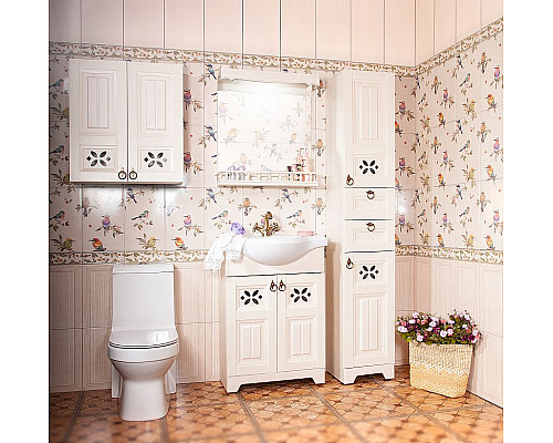 Купить Подвесной шкаф Бриклаер Кантри 65 4627125413643 Бежевый дуб прованс в магазине сантехники Santeh-Crystal.ru