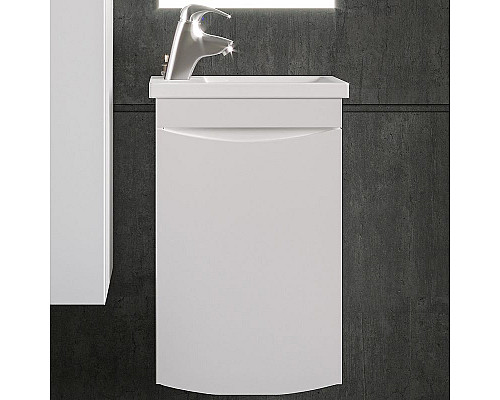 Приобрести Тумба под раковину Бриклаер Вега 40 4627125414039 подвесная Белый глянец в магазине сантехники Santeh-Crystal.ru