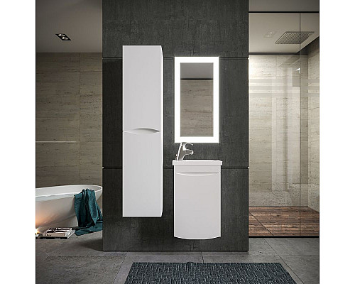 Приобрести Тумба под раковину Бриклаер Вега 40 4627125414039 подвесная Белый глянец в магазине сантехники Santeh-Crystal.ru