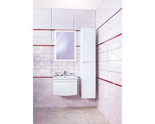 Заказать Тумба под раковину Бриклаер Вега 50 4627125414046 подвесная Белый глянец в магазине сантехники Santeh-Crystal.ru