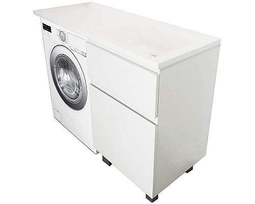 Купить Тумба с раковиной Эстет Dallas Luxe 110 R ФР-00001966 Белая в магазине сантехники Santeh-Crystal.ru
