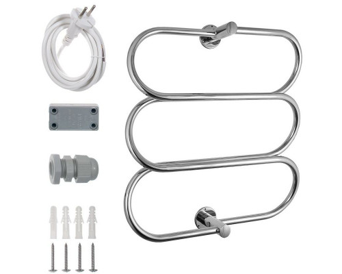 Купить Электрический полотенцесушитель Energy Aura 600х600 EETR0AURA0606000000 Хром в магазине сантехники Santeh-Crystal.ru