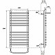 Заказать Водяной полотенцесушитель Point Альфа PN05148SP П11 400x800 с полкой Хром в магазине сантехники Santeh-Crystal.ru