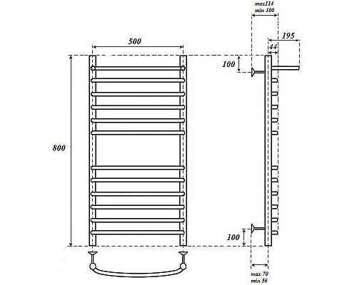 Santeh-Crystal.ru: Электрический полотенцесушитель Point Альфа PN05158SPE П11 500x800 с полкой левый/правый Хром Купить Электрический полотенцесушитель Point Альфа PN05158SPE П11 500x800 с полкой левый/правый Хром в магазине сантехники Santeh-Crystal.ru