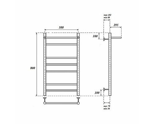 Santeh-Crystal.ru: Электрический полотенцесушитель Point Аврора PN10158PE П6 500x800 с полкой левый/правый Хром Заказать Электрический полотенцесушитель Point Аврора PN10158PE П6 500x800 с полкой левый/правый Хром в магазине сантехники Santeh-Crystal.ru