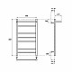 Заказать Электрический полотенцесушитель Point Аврора PN10158PE П6 500x800 с полкой левый/правый Хром в магазине сантехники Santeh-Crystal.ru