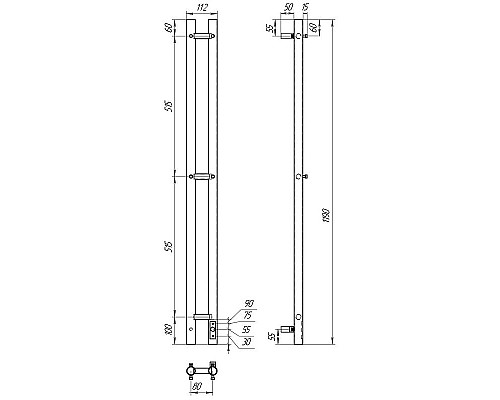 Santeh-Crystal.ru: Электрический полотенцесушитель Point Деметра PN12812B П3 80x1200 диммер справа Черный Заказать Электрический полотенцесушитель Point Деметра PN12812B П3 80x1200 диммер справа Черный в магазине сантехники Santeh-Crystal.ru
