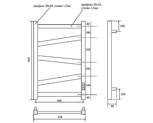 Santeh-Crystal.ru: Электрический полотенцесушитель Point Феникс PN15856W П5 500x600 диммер справа Белый Приобрести Электрический полотенцесушитель Point Феникс PN15856W П5 500x600 диммер справа Белый в магазине сантехники Santeh-Crystal.ru