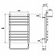 Заказать Электрический полотенцесушитель Point Нептун PN09156SPE П7 500x600 с полкой левый/правый Хром в магазине сантехники Santeh-Crystal.ru