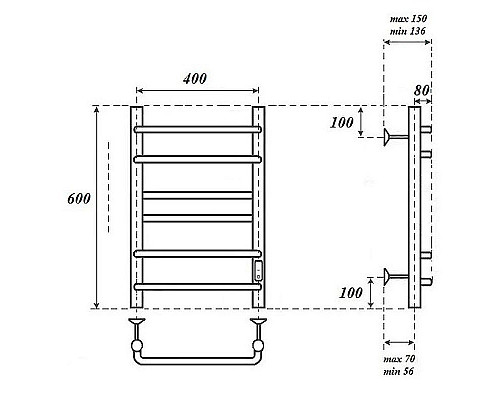Santeh-Crystal.ru: Электрический полотенцесушитель Point Сатурн PN90846W П6 400x600 диммер справа Белый Купить Электрический полотенцесушитель Point Сатурн PN90846W П6 400x600 диммер справа Белый в магазине сантехники Santeh-Crystal.ru