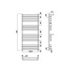 Купить Водяной полотенцесушитель Ravak Optima 50х120 X04000083687 с полкой Хром в магазине сантехники Santeh-Crystal.ru