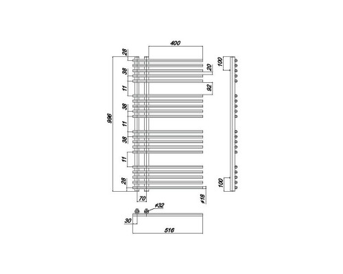 Заказать Водяной полотенцесушитель Ravak Style 50х100 X04000083650 Хром в магазине сантехники Santeh-Crystal.ru
