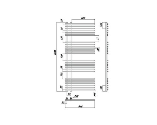 Заказать Водяной полотенцесушитель Ravak Style 50х120 X04000083673 Хром в магазине сантехники Santeh-Crystal.ru