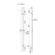 Электрический полотенцесушитель Sancos Linn 150x3 SC13002BN цвет Никель брашированный