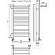 Купить Водяной полотенцесушитель Terminus Аврора П16 400x780 4660059582351 с полкой Хром в магазине сантехники Santeh-Crystal.ru