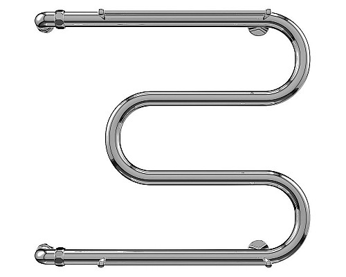 Приобрести Водяной полотенцесушитель Terminus М-образный 500x500 4620768880339 с полкой Хром в магазине сантехники Santeh-Crystal.ru