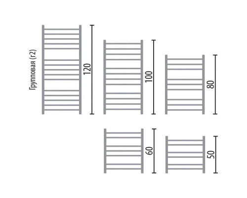Заказать Водяной полотенцесушитель Ника Classic ЛП (Г2) ВП 100/60 с полкой Хром в магазине сантехники Santeh-Crystal.ru