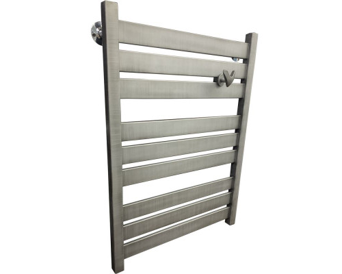 Купить Водяной полотенцесушитель Ника Modern ЛМ 7 80x50 Matt Antique Silver 9 перекладин в магазине сантехники Santeh-Crystal.ru