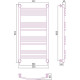 Купить Водяной полотенцесушитель Сунержа Богема+ выгнутая 1000х500 30-0221-1050 Белый матовый в магазине сантехники Santeh-Crystal.ru