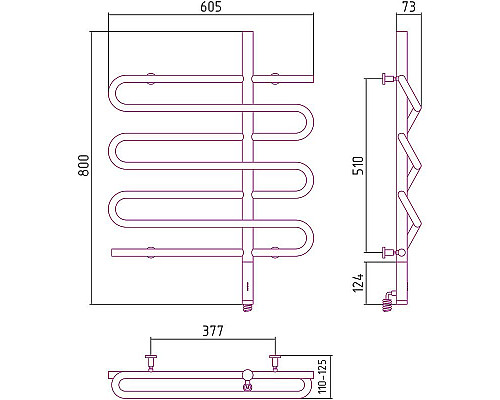 Santeh-Crystal.ru: Электрический полотенцесушитель Сунержа Эпатаж 800x600 R 00-0551-8060 Хром Купить Электрический полотенцесушитель Сунержа Эпатаж 800x600 R 00-0551-8060 Хром в магазине сантехники Santeh-Crystal.ru