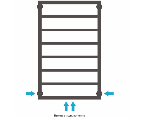 Купить Водяной полотенцесушитель Сунержа Канцлер 800х500 31-0254-8050 Черный матовый в магазине сантехники Santeh-Crystal.ru