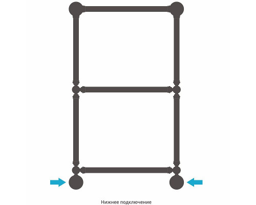 Купить Водяной полотенцесушитель Сунержа Ренессанс 1304 860х500 03-0280-8650 Золото в магазине сантехники Santeh-Crystal.ru