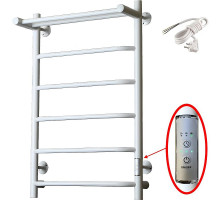 Электрический полотенцесушитель Тругор ПЭК 6П СП 80x50 с полкой Белый