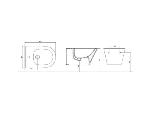 Биде подвесное Boheme Avva 974-MW Белое матовое