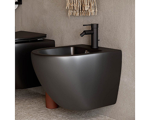 Santeh-Crystal.ru: Биде Ceramica Nova Metropol CN4003MB подвесное Черное Купить Биде Ceramica Nova Metropol CN4003MB подвесное Черное в магазине сантехники Santeh-Crystal.ru