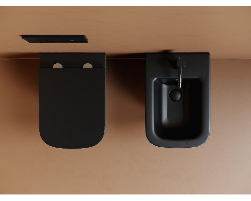 Биде Ceramicanova Union CN4010MB подвесное Черное матовое