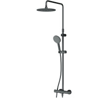 Душевая система AM.PM Like F0780422 с термостатом Черная матовая