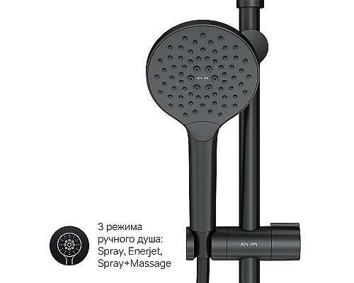Santeh-Crystal.ru: Душевая система AM.PM Like F0780222 Черная матовая Купить Душевая система AM.PM Like F0780222 Черная матовая в магазине сантехники Santeh-Crystal.ru