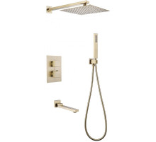 Душевая система Abber Daheim AF8250G с термостатом Золото матовое