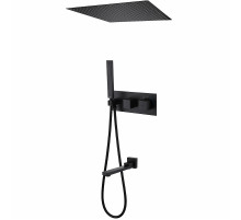 Душевая система Abber Daheim AF8254B с термостатом Черная матовая