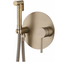 Гигиенический душ со смесителем Abber Emotion AF8826G Золото матовое