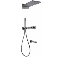 Душевая система Abber Rund AF8753NG с термостатом Никель