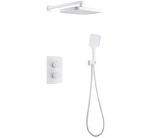 Душевая система Abber Weiss Insel AF8051W с термостатом Белая